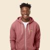 imageDALIX Pizza Embroidered Zip Hoodie Fleece Long Sleeve Pocket Warm Soft MensMauve