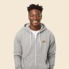 imageDALIX Pizza Embroidered Zip Hoodie Fleece Long Sleeve Pocket Warm Soft MensSilver