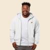 imageDALIX Pizza Embroidered Zip Hoodie Fleece Long Sleeve Pocket Warm Soft MensWhite