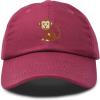 imageDALIX Cute Monkey Kids Hat Embroidered Baseball Cap Girls BoysMaroon