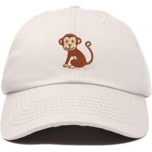 imageDALIX Cute Monkey Kids Hat Embroidered Baseball Cap Girls BoysBeige
