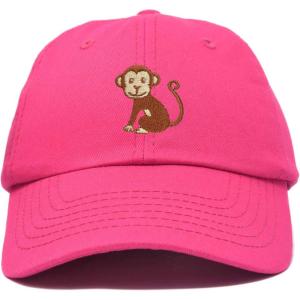 imageDALIX Cute Monkey Kids Hat Embroidered Baseball Cap Girls BoysHot Pink