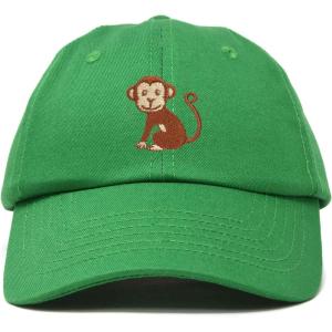imageDALIX Cute Monkey Kids Hat Embroidered Baseball Cap Girls BoysKelly Green