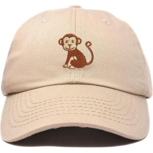 imageDALIX Cute Monkey Kids Hat Embroidered Baseball Cap Girls BoysKhaki