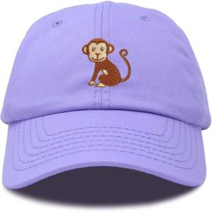 imageDALIX Cute Monkey Kids Hat Embroidered Baseball Cap Girls BoysLavender