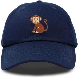 imageDALIX Cute Monkey Kids Hat Embroidered Baseball Cap Girls BoysNavy Blue