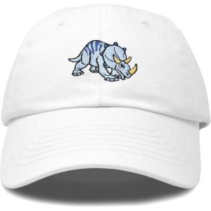 imageDALIX Sara The Triceratops Dinosaur Childrens Hat Baseball Cap Girls BoysWhite