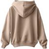 imageDALIX Astronaut Embroidered Hoodie Fleece Sweatshirt Zip Front MensTan