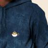 imageDALIX Cappuccino Embroidered Fleece Hoodie Mineral Wash Long Sleeve Sweatshirt MensNavy Blue