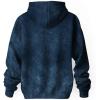 imageDALIX Cappuccino Embroidered Fleece Hoodie Mineral Wash Long Sleeve Sweatshirt MensNavy Blue