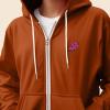 imageDALIX Donut Embroidered Hoodie Fleece Sweatshirt Zip Front MensAutumn