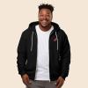 imageDALIX Donut Embroidered Hoodie Fleece Sweatshirt Zip Front MensBlack