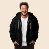 imageDALIX Donut Embroidered Hoodie Fleece Sweatshirt Zip Front MensBlack