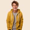 imageDALIX Donut Embroidered Hoodie Fleece Sweatshirt Zip Front MensGold