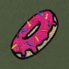 imageDALIX Donut Embroidered Hoodie Fleece Sweatshirt Zip Front MensMilitary Green