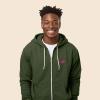 imageDALIX Donut Embroidered Hoodie Fleece Sweatshirt Zip Front MensMilitary Green