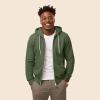 imageDALIX Donut Embroidered Hoodie Fleece Sweatshirt Zip Front MensMilitary Green