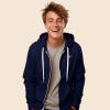 imageDALIX Donut Embroidered Hoodie Fleece Sweatshirt Zip Front MensNavy Blue