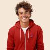 imageDALIX Donut Embroidered Hoodie Fleece Sweatshirt Zip Front MensRed
