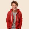 imageDALIX Donut Embroidered Hoodie Fleece Sweatshirt Zip Front MensRed