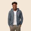 imageDALIX Donut Embroidered Hoodie Fleece Sweatshirt Zip Front MensSteel Blue
