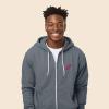 imageDALIX Donut Embroidered Hoodie Fleece Sweatshirt Zip Front MensSteel Blue