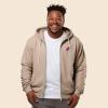 imageDALIX Donut Embroidered Hoodie Fleece Sweatshirt Zip Front MensTan