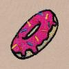 imageDALIX Donut Embroidered Hoodie Fleece Sweatshirt Zip Front MensTan