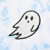 imageDALIX Embroidered Ghost Long Sleeve Tie Dye Pullover Fleece Crewneck Sweatshirt Sweater MenBlue