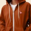 imageDALIX Flamingo Embroidered Zip Hoodie Fleece Long Sleeve Pocket Warm Soft MensAutumn
