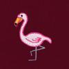 imageDALIX Flamingo Embroidered Zip Hoodie Fleece Long Sleeve Pocket Warm Soft MensMaroon