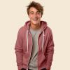 imageDALIX Flamingo Embroidered Zip Hoodie Fleece Long Sleeve Pocket Warm Soft MensMauve