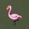 imageDALIX Flamingo Embroidered Zip Hoodie Fleece Long Sleeve Pocket Warm Soft MensMilitary Green