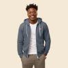 imageDALIX Flamingo Embroidered Zip Hoodie Fleece Long Sleeve Pocket Warm Soft MensSteel Blue
