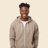 imageDALIX Flamingo Embroidered Zip Hoodie Fleece Long Sleeve Pocket Warm Soft MensTan