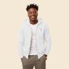 imageDALIX Flamingo Embroidered Zip Hoodie Fleece Long Sleeve Pocket Warm Soft MensWhite