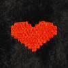 imageDALIX Pixel Heart Embroidered Fleece Hoodie Mineral Wash Long Sleeve Sweatshirt MensBlack