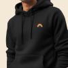 imageDALIX Rainbow Embroidered Fleece Zip Hoodie Cold Fall Winter MensBlack