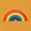 imageDALIX Rainbow Embroidered Fleece Zip Hoodie Cold Fall Winter MensGold