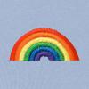 imageDALIX Rainbow Embroidered Fleece Zip Hoodie Cold Fall Winter MensLight Blue