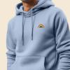 imageDALIX Rainbow Embroidered Fleece Zip Hoodie Cold Fall Winter MensLight Blue
