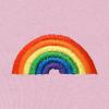 imageDALIX Rainbow Embroidered Fleece Zip Hoodie Cold Fall Winter MensLight Pink