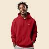 imageDALIX Rainbow Embroidered Fleece Zip Hoodie Cold Fall Winter MensRed