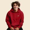 imageDALIX Rainbow Embroidered Fleece Zip Hoodie Cold Fall Winter MensRed