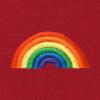 imageDALIX Rainbow Embroidered Fleece Zip Hoodie Cold Fall Winter MensRed