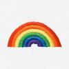 imageDALIX Rainbow Embroidered Fleece Zip Hoodie Cold Fall Winter MensWhite