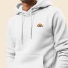 imageDALIX Rainbow Embroidered Fleece Zip Hoodie Cold Fall Winter MensWhite
