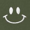 imageDALIX Smile Face Embroidered Zip Hoodie Fleece Long Sleeve Pocket Warm Soft MensMilitary Green