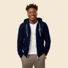 imageDALIX Smile Face Embroidered Zip Hoodie Fleece Long Sleeve Pocket Warm Soft MensNavy Blue