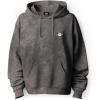 imageDALIX Cappuccino Embroidered Fleece Hoodie Mineral Wash Long Sleeve Sweatshirt MensGray